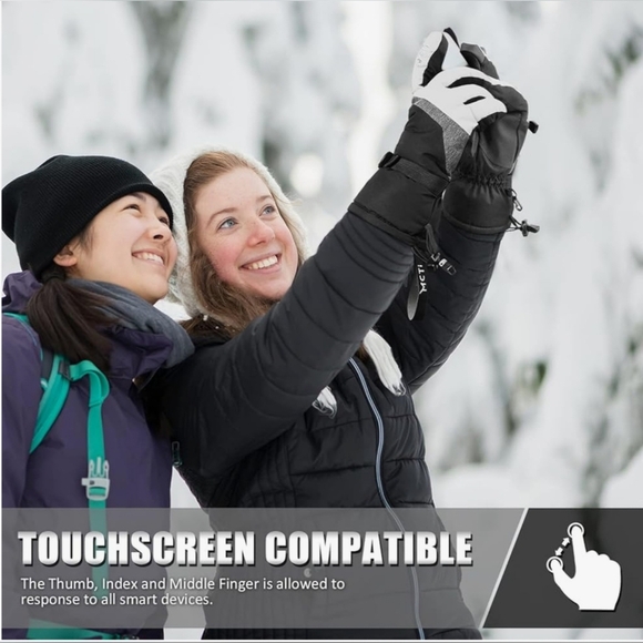 NWT Womens MCTi Black and White Winter Gloves - Picture 6 of 8